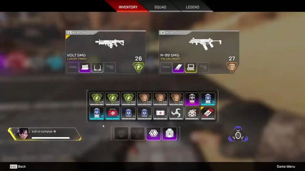 apex legends inventory